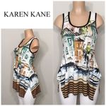 Karen Kane watercolor tank top. NWT Photo 1