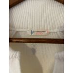 Free People Movement Snowfall Funnel Neck Cropped Cable Knit Sweater EUC Cream White Size M Photo 3