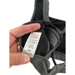 Reebok  sports bra gray size medium branded bra strappy back Photo 3