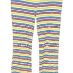 ZARA  Rib Texture Striped Pull On Flared Bell Bottom Pants‎ Multicolor Size Large Photo 0