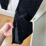 Balmain Womens Black Jacquard Monogram Velvet Skinny Leg Zipper Trousers 12 / 44 Photo 5