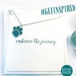 MM BOUTIQUE Paw Print Charm Inspirational Necklace Gift Embrace the Journey Pet Black Photo 1
