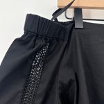 White House | Black Market  Black Off Shoulder Long Sleeve Crochet‎ Trim Top Medium Photo 6