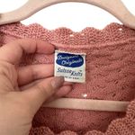 SUISSE KNITS Vintage Knit Short Sleeve Pink‎ Small Pink Photo 1