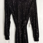 Vera Wang  Black Sequin Long Sleeve Dress Photo 0