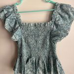 Love the Label Anthropologie Elegant Ruffle Sleeve Smocked Blouse Photo 1