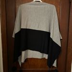 Ann Taylor  Colorblock Tassels Jacket Coat Knit Sweater Cape Poncho Photo 2