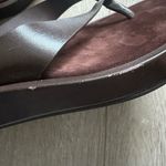 Reformation  Shoes Eden Platform Thong Sandals Flip Flop Espresso Leather Suede 8 Photo 11