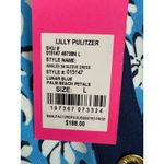 Lilly Pulitzer NWT‎  Ainslee Lunar Blue Palm Beach Petals 3/4 Sleeve Dress Size L Photo 2