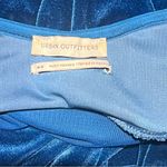 Urban Outfitters Emmabella Blue Velvet Straight-Neck Wide Leg Jumpsuit Sz Medium Photo 9