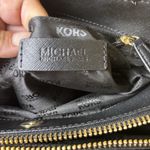 Michael Kors Florence Satchel Black Saffiano Leather Handbag Crossbody Purse Photo 7