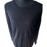 Adrianna Papell  Black Long Sleeve Top Pleated Cuff Size M Photo 0