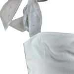 Lulus NWT  Women's Beaming Perfection White Pearl Organza Tie-Strap Mini Dress S Photo 4