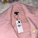 EXPRESS NWT Pink Novelty Button Off The Shoulder Oversized Sweater Photo 11