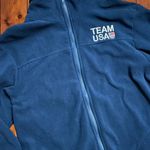 Team USA Unisex Adult’s Large Navy Blue Fleece Full Zip Olympic Jacket Gorpcore Photo 11