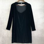 Boden Womens Velvet Dress US 4 Cut Out Shift Party Cocktail Glam Holiday LBD Black Photo 2