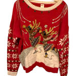 Holiday Time  Reindeer Christmas Sweater Photo 0