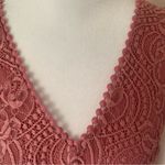 Francesca's Francesca’s Rose Pink Lace A-Line V-Neck Dress Size Large NEW Photo 3