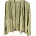 Anthropologie Postmark Sage Green Anorak Open Front Cardigan Adjustable Hoodie Photo 4