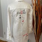 Maniere De Voir NWOT GRAFFITI SHIRT DRESS mini Oversized Blouse Button Down Photo 4