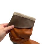 Lilimill Leather Mid Calf Heeled Cognac Boots 36 Size 5.5 Photo 8