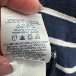 Lands' End Lands’ End Cotton Above Knee Length Robe Deep Sea Navy Stripe Plus Size 1X - 2X Photo 12