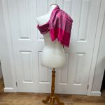 Women's Paisley Fuchsia/Grey Pashmina Scarf Shawl 74" x 28" Photo 2