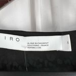 IRO  Black Surplice Feminine Blouse Size 34 Satin Jacquard Draped Plunge V New Photo 9