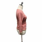 Banana Republic Vintage 2003 Y2K Merino Wool Side Ruched Sweater Pink Coquette M Photo 6