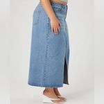 Forever 21 Denim Maxi Skirt with Slit Photo 3