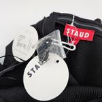  Josee Knitted Mini Dress Staud‎ Black Faux Fur Trim Size M NWT Event Photo 4