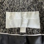 Jessica Simpson Boucle Wool Blend Fit Flare Bell Sleeve Coat Jacket Sz MD Black Photo 4