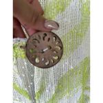 Hailey Lyn Women's Open Knit Weave Oversize Buttons Handkerchief Hem Cardigan S Green Photo 3