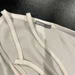 Charlotte Russe  Women’s Medium White Flowy Tank Top Sleeveless Round Neck Photo 3