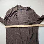 Eileen Fisher  Linen Cardigan Large‎ Brown Draped Open Front Coastal Minimalist Photo 6