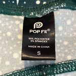 Pop Fit Teal Green with‎ White Specks Ankle Leggings Small Photo 3