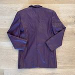 AFRM Blazer Faux Leather Agnes Size S Eggplant Purple Photo 3