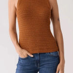 Madewell Women’s Crochet-Knit Crewneck Sweater Tank Warm Coffee Large Brown Photo 0