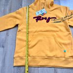 Roxy NWT Yellow Hoodie Sweatshirt “ New Zealand” Girl’s Women’s Size L Photo 3