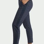 Athleta Brooklyn Textured Ankle Pants in Navy Windowpane Print Photo 0