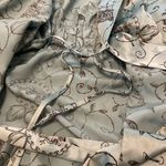 Vintage Cabernet Robe w/ Pockets, Teal w/ Brown Floral Design, Size Large Green Photo 4