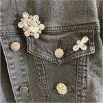 ZARA  Jean Jeweled Rhinestone Jacket Black Size XS NEW Photo 3