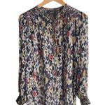 Isabel Marant  Pilay Printed Patchwork Silk Blouse in Midnight Photo 2