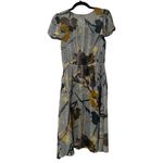 Anthropologie MAEVE 100% Silk Gray Faux Wrap Dress Sz 4 Photo 1