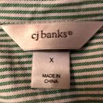 Christopher & Banks Christopher Banks Blouse Womens X Used Green Striped Photo 7