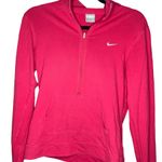 Nike Pullover Half Zip Up Collared Pink Sweatshirt Pullover Size Medium Photo 0