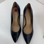 Antonio Melani 7M Black Leather Women's Pumps Shoes High Heels Pointed Toes Photo 2