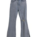 SheIn Y2K Light Wash Flare Split Bottom Jeans Size Women's 6 Photo 1