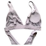 Lavender ribbed bikini, no brand tag, adjustable straps, removable padding, high cut bottoms Purple Size XL Photo 5