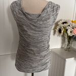 Maurice's Heather Gray/Black/White Colors Sleeveless Cowl Neck Photo 2